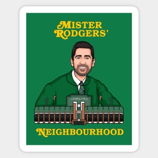 Green Bay Rodgers 12 MR. RODGERS NEIGHBOURHOOD Pack Lambeau Wisconsin Cheesehead Sticker